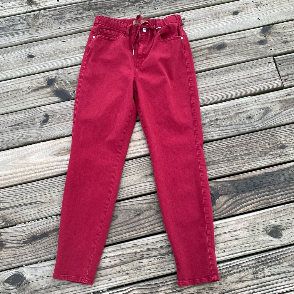 Judy Blue High Waist Pull On Jogger Scarlet Denim